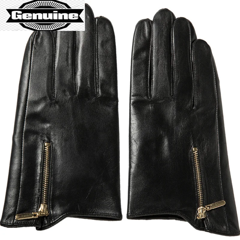 

Women New Winter Gloves Men Genuine Goatskin Leather Gloves Unisex Warm Touch Screen Gloves Driving Luva Inverno SQQ330