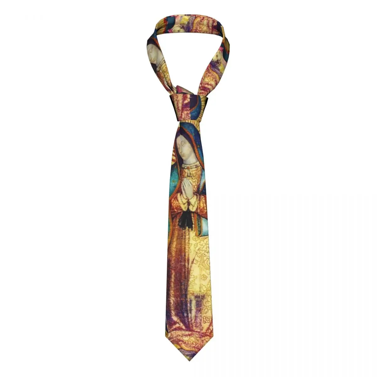 

Guadalupe Virgin Mary Tie Cute Angels Shirt Design Neck Ties Business Polyester Silk Accessories Men Cravat