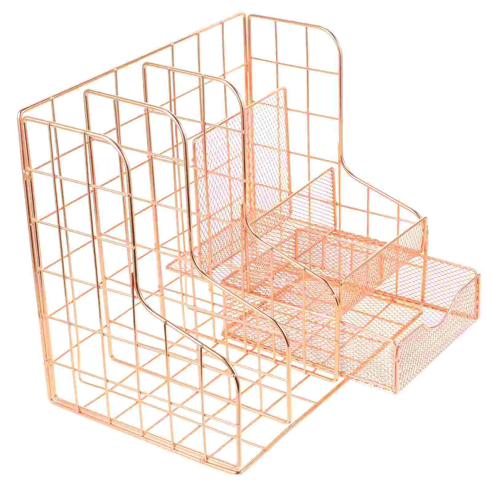 

Desk Organization Storage File Paper Office Metal Holder Magazine Wrought Iron Important Document