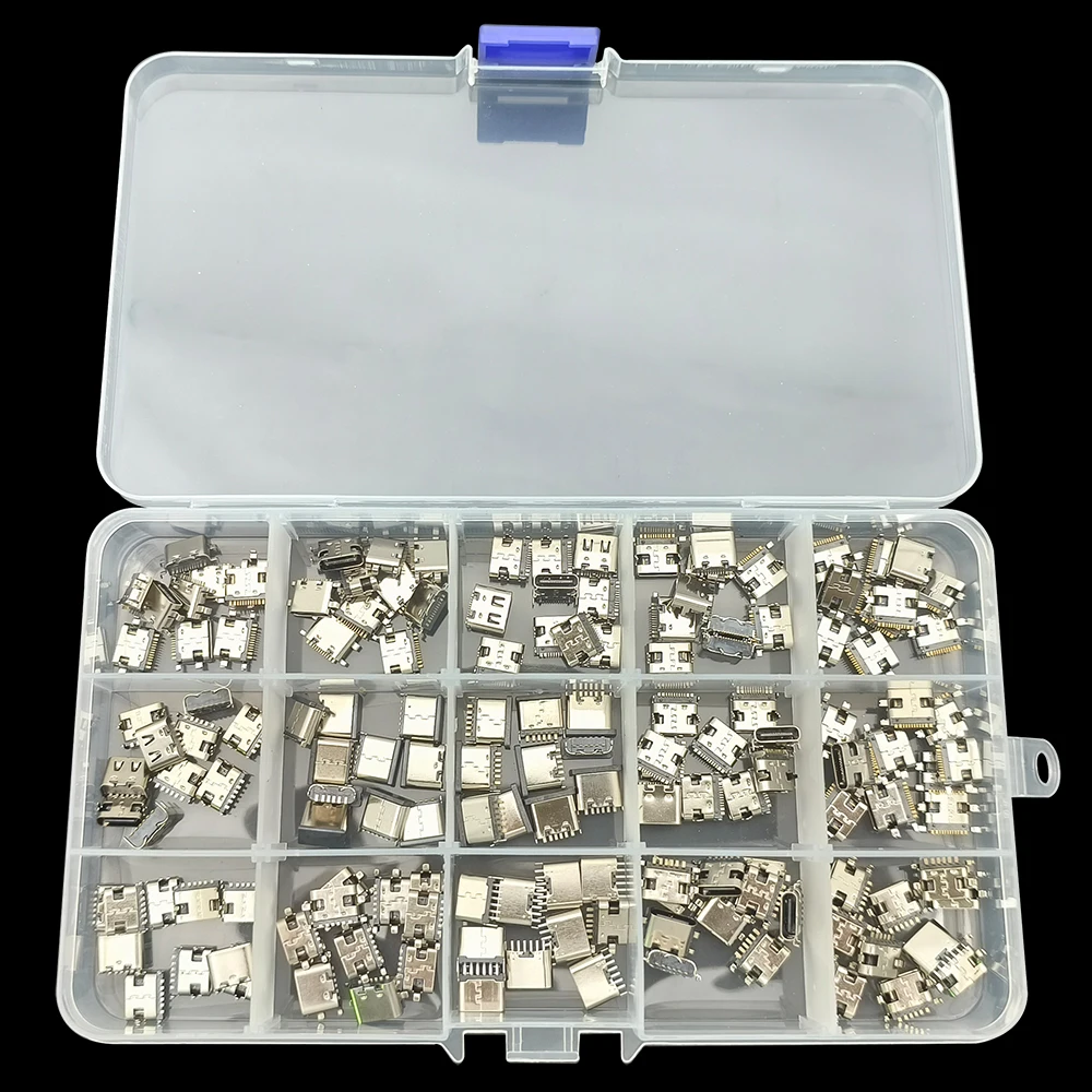 

80/100/150 шт./кор. USB-разъем Type-C, порт для зарядки, 2/6/16-контактный SMD SMT PCB, разъем USB-C для телефона и комплекта для ремонта цифровых продуктов