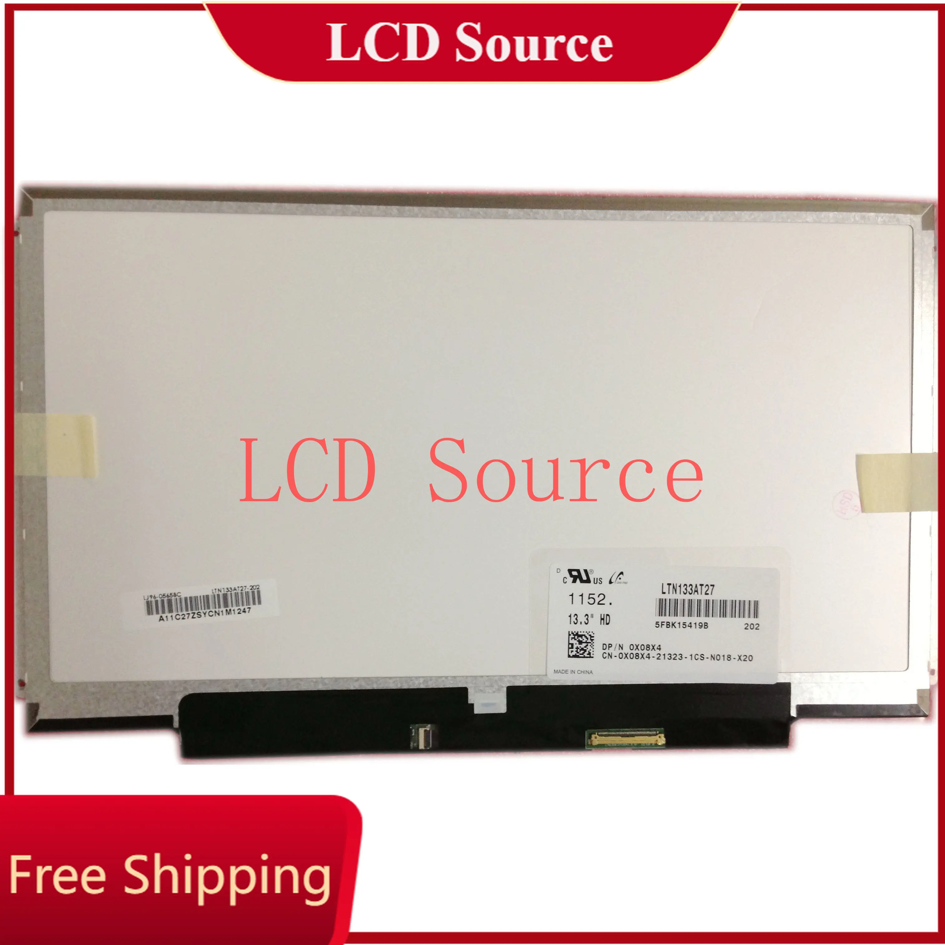 

LTN133AT27 fit N133BGE-L41 LP133WH2-TLA1 TLL1 B133XW03 V.1 V.0 B133XW01 for Lenovo IdeaPad U310 U350 LVDS 40pin
