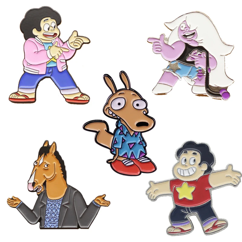 

Cute Enamel Pin Boys Creative Brooches Anime Movie Merchandise Lapel Pin Cartoon Badge Decor Jewelry Kids Gift Accessories