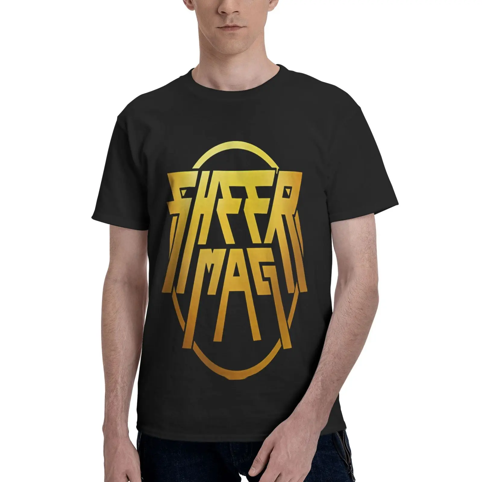 

Popular Sheer Mag Band Men's Oversized T-Shirt Tshirts For Men Clothes Men Men's T-Shirt Men Clothing Tee Shirt Men Anime Tops