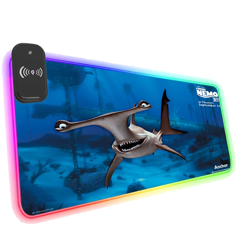 

Коврик для мыши RGB с беспроводной зарядкой, светодиодная подсветка для игр, аксессуары для компьютерного стола, коврик для ноутбука, Противо...