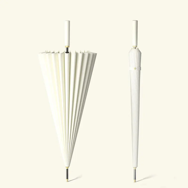 

Japanese Long Handle Umbrella Anti-Storm Large Size Dual-Use 24 Bone Automatic Umbrella with Straight Shank