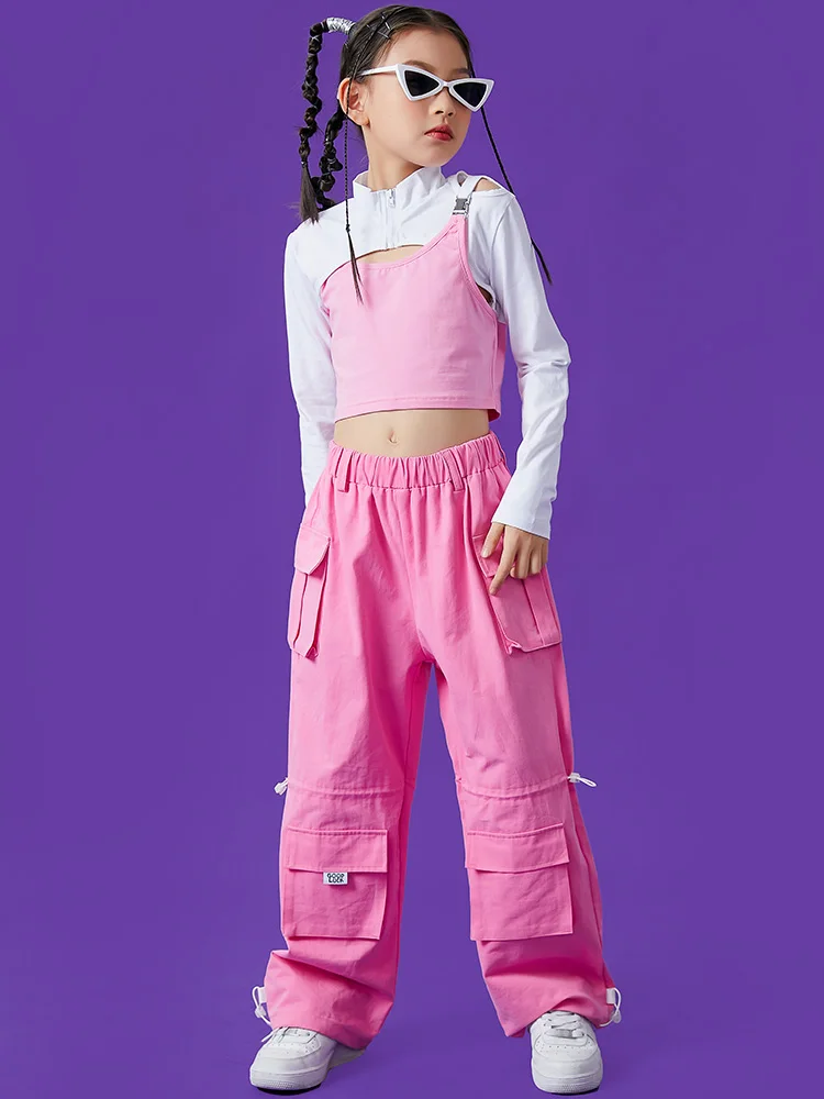 

Детские Серебристые наряды с блестками, одежда для джазовых танцев для девочек, костюм в стиле K-POP для концерта, хип-хопа, танцевальный костюм для выступлений, сценическая одежда DNV17103