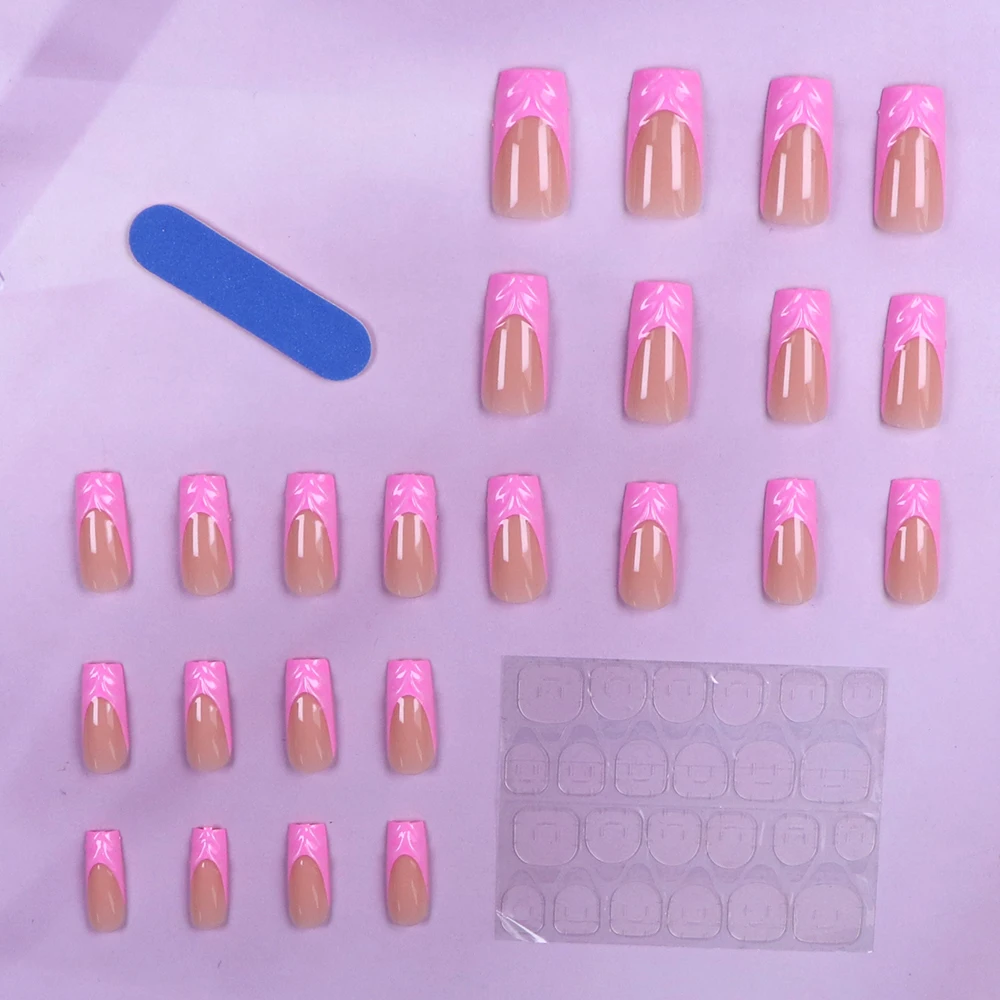 ARTAUG 96 шт. средний квадратный 3D стерео градиентный пресс для ногтей и 4 комплекта