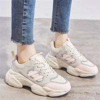 womenthick sole height increasing sports shoes female sneakers reflective comfortable running shoes student casual tennis shoes