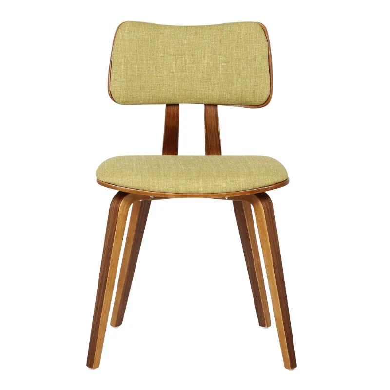 

Living Jaguar Mid-Century Dining Chair in Walnut Wood and Fabric