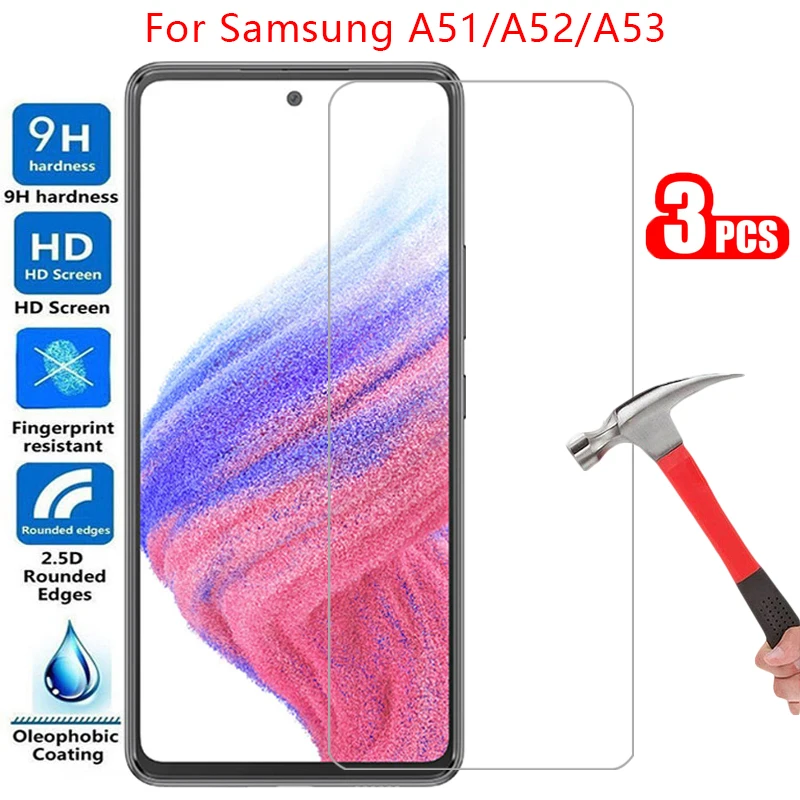 Закаленное стекло для samsung a51 a52 a52s a53 5g чехол телефона galaxy 52 s 52s 53 51a 52a 53a as52 s52a