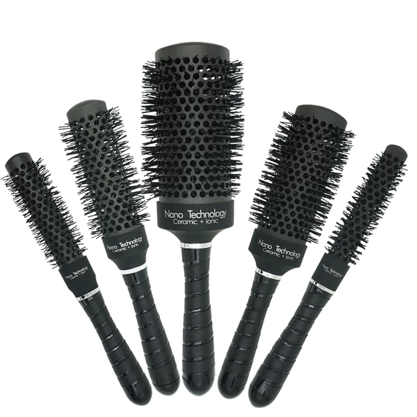 Какая щетка для волос лучше. Nano Technology Ceramic Ionic брашинг. Salon professional Brush расческа. Hairway расческа Ceramic 53 мм. Расчески для волос Hairway Thermal Brush 32 см.