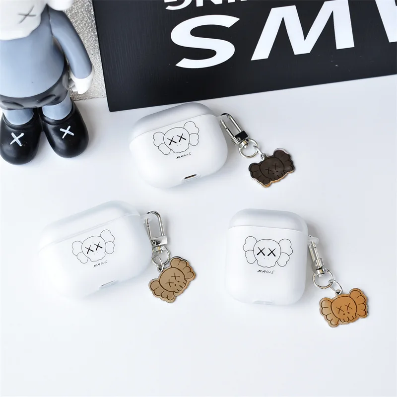 

Fashion Pendant Figure White Case for Apple AirPods 1 2 3 Pro Cases Cover IPhone Bluetooth Earbuds Earphone Air Pod Pods Case