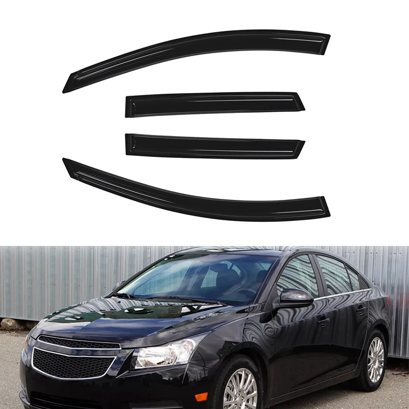 

Ветровые дефлекторы для автомобильных окон Chevy Cruze 2011, 2012, 2013, 2014, 2015, лента на укрытия, оконный козырек, защита от дождя, вентиляция, солнцезащ...