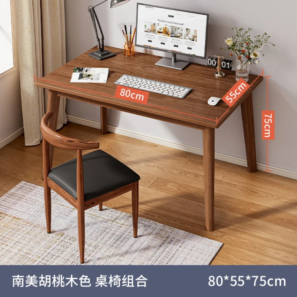 Длинный стол ножки из цельного дерева двойной простой офисный компьютер