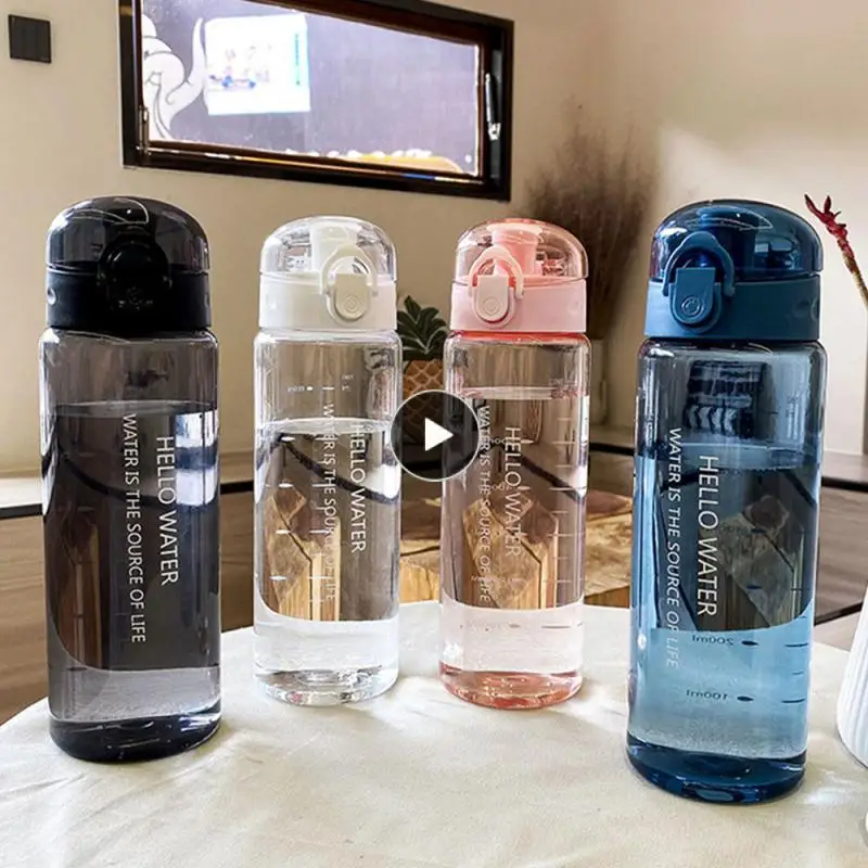 

780ml Plastic Water Bottle For Drinking Portable Sport Tea Coffee Cup Kitchen Tools Kids Water Bottle For School Transparent BPA