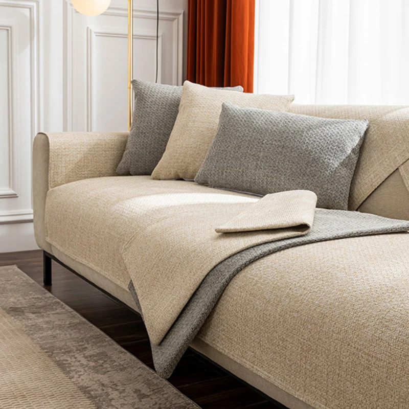 

Cotton Linen Sofa Covers L Shape Corner Sofa Covers for Living Room 1/2/3/4 Seats Couch Covers Non Slip Universal Sofa Slipcover