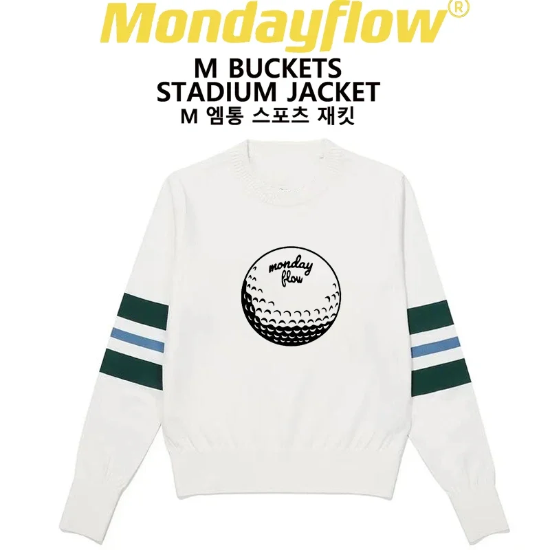 

"winter Women's Knitted Golf Sweater! Round Neck, Long Sleeves for Men, High-quality Fabrics, Autumn Golf Clothes, High-end!"