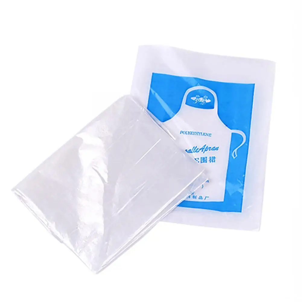 

Multifunctional Disposable Apron Plastic Adult Children Dustproof Transparent Painting Kitchen Apron Apron For Children P2N8