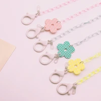 acrylic hang mask chains holder for girls boys colorful flower necklace glasses cord lanyard anti lost neck rope strap