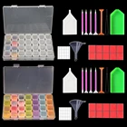 Набор аксессуаров для алмазной живописи, набор аксессуаров для рукоделия 5D, набор инструментов для алмазной вышивки, коробка для хранения, органайзер, чехол