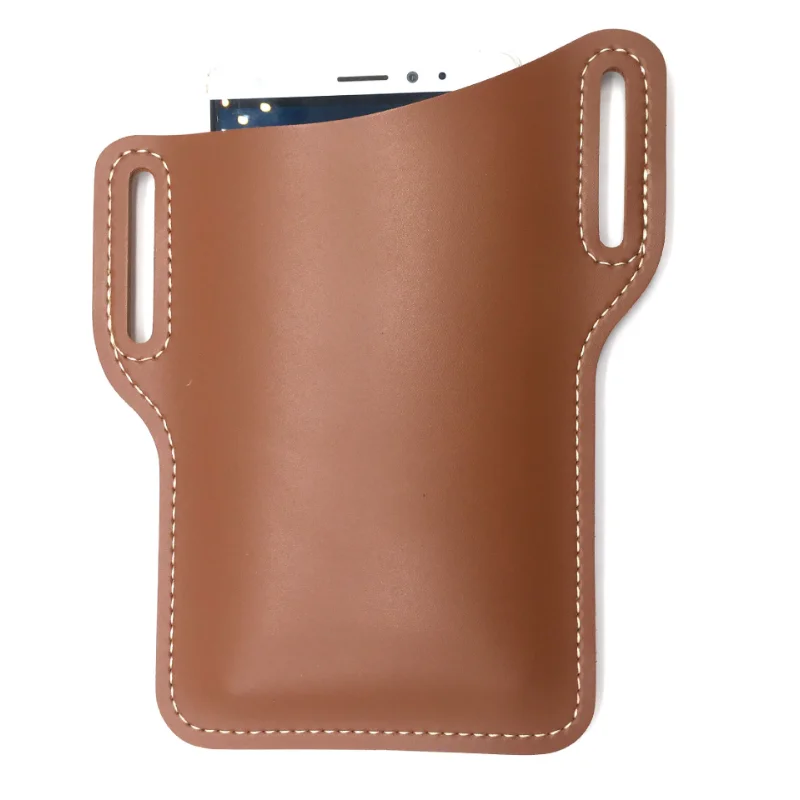 

Men Phone Case Holster Cellphone Loop Holster Belt Waist Bag Props Leather Purse Phone Wallet Running Pouch Travel Camping Bags