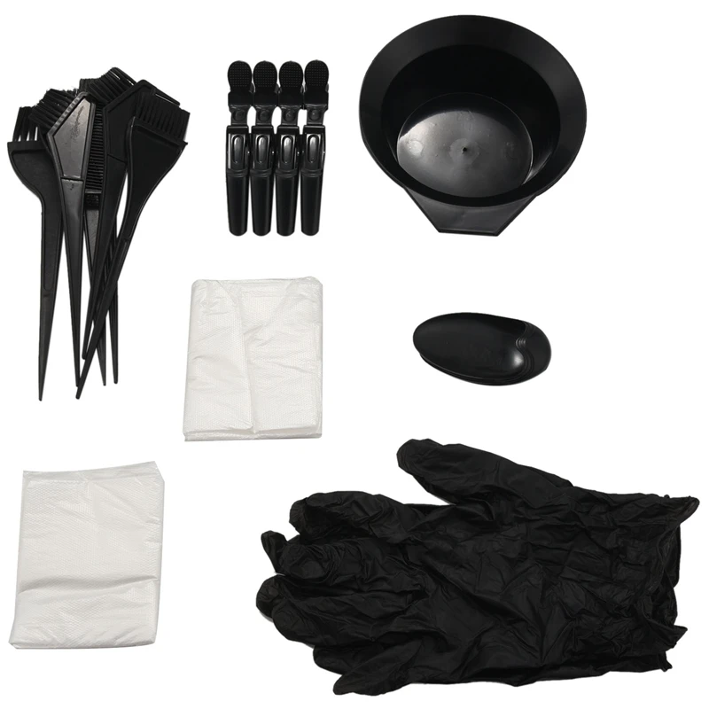 

20 Pieces Hair Dye Coloring Kit, Hair Tinting Bowl, Dye Brush, Ear Cover, Gloves For DIY Salon Hair Coloring Bleaching