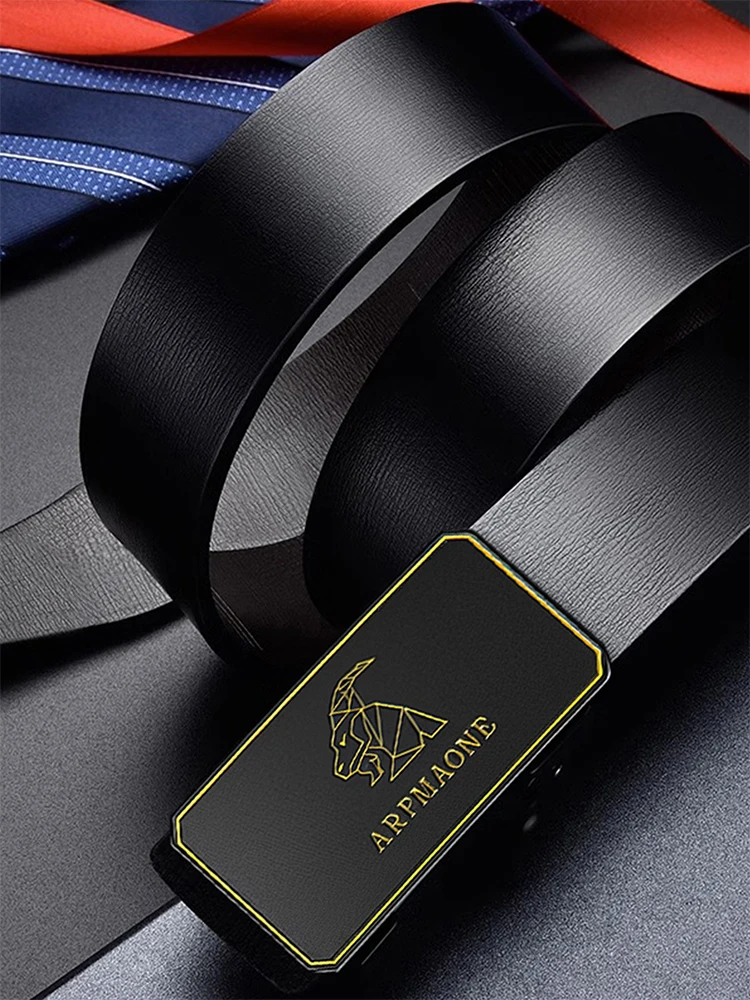 Мужские джинсы с автоматической пряжкой 12 созвездий из ПУ кожи