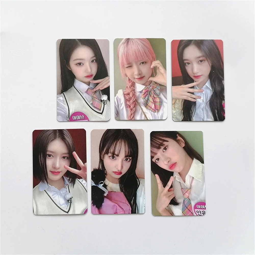 IVE Photocard-tarjeta postal de colección de Fans, álbum de doble cara, tarjetas LOMO, regalo de mercancía KPOP, LIZ Wonyoung Yujin, 6 unidades por juego