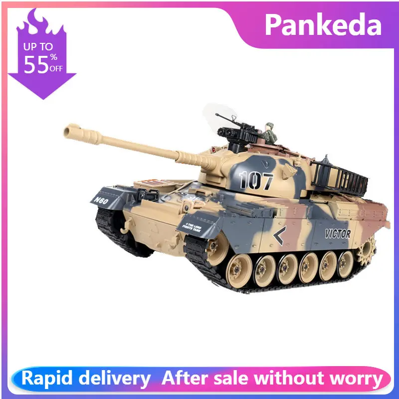 

RC Tank Can Launch Missiles Drift Puzzle Battle Game Wireless Military Toys Boy Color Box Birthday Remote Control Christmas Gift