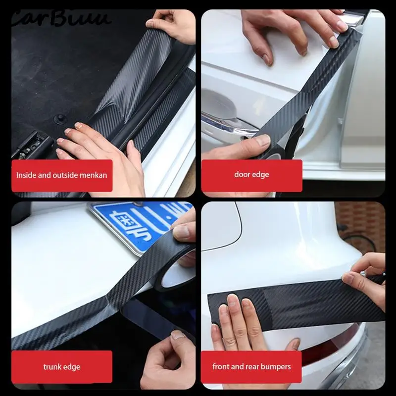 

Carbon Fiber Nano Glue Car Sticker Protector Film Door Edge Protective Car Trunk Door Sill Full Body Sticker Vinyl Accessory