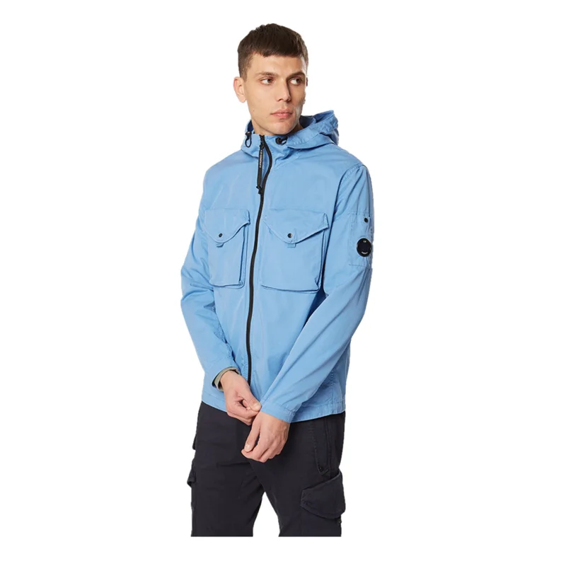 

Ccp' company Casual Men's Coat Zip Thin Hooded Zipper Pocket Jacket Long Sleeve Warm Streetwear Windbreaker