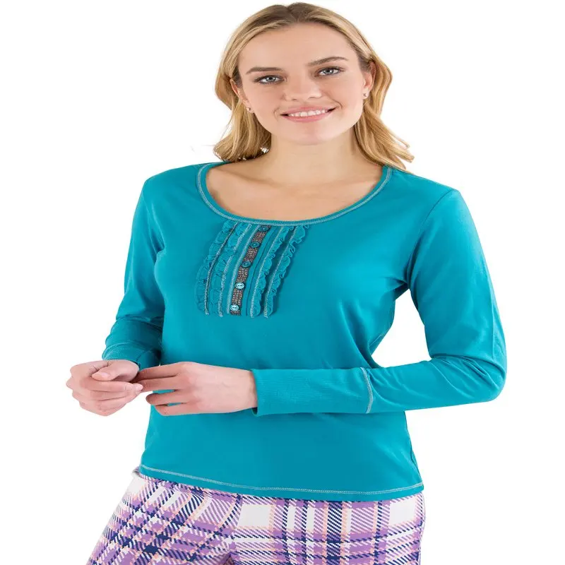 

Женская одежда для сна с оборками на бретелях