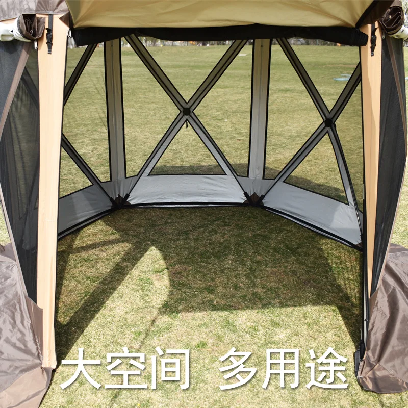 Outdoor Camping Canopy 4 5 6 8 Person Fully Automatic Awning Tent Windproof Anti Mosquito Car SUV Team Party Beach BBQ Pergola images - 6