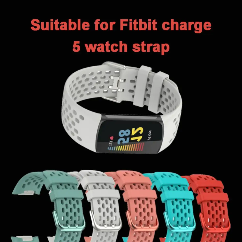 

Smart Watch Band For Fitbit Charge 5 Watch For Fitbit Charge 5 Watch Strap Silicone Bracelet Breathable Silicone Strap