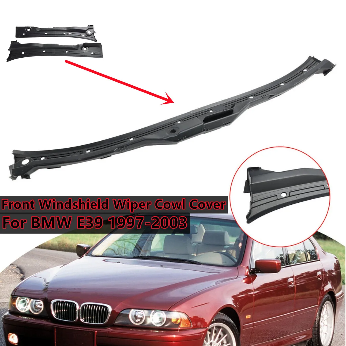 Крышка капота переднего стеклоочистителя совместимая с BMW E39 525i 528i 530i 540i M5 1997-2003