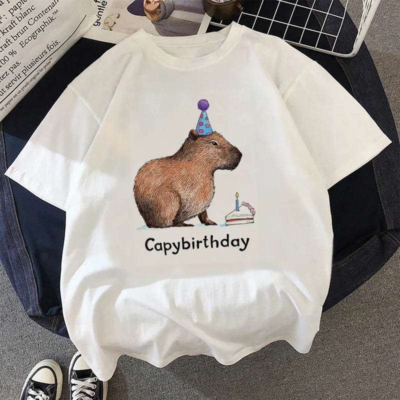 

Capybara T Shirts Men's Japanese Anime Streetwear T Shirt Men Anime Harajuku Fashion Design Gifts Women's Clothing T Shirts