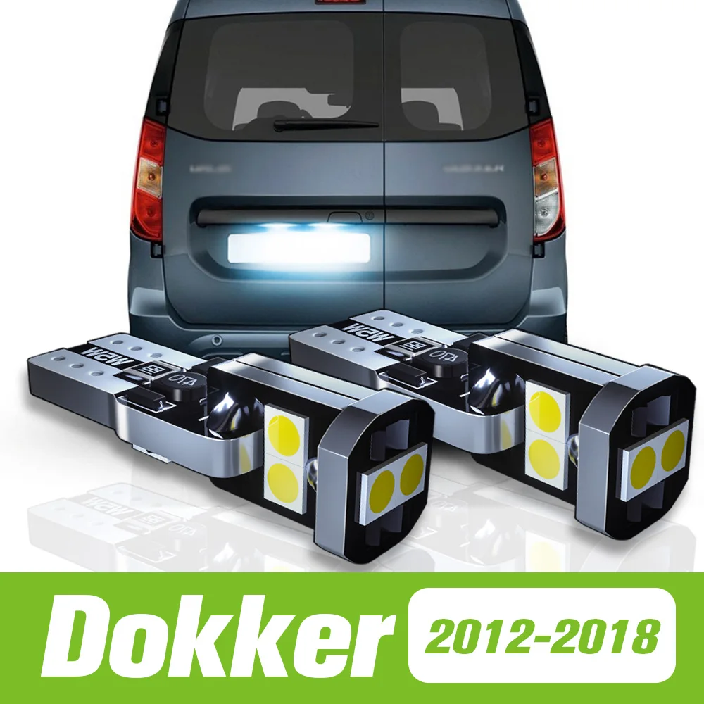 

2pcs For Dacia Dokker 2012-2018 LED License Plate Light 2013 2014 2015 2016 2017 Accessories