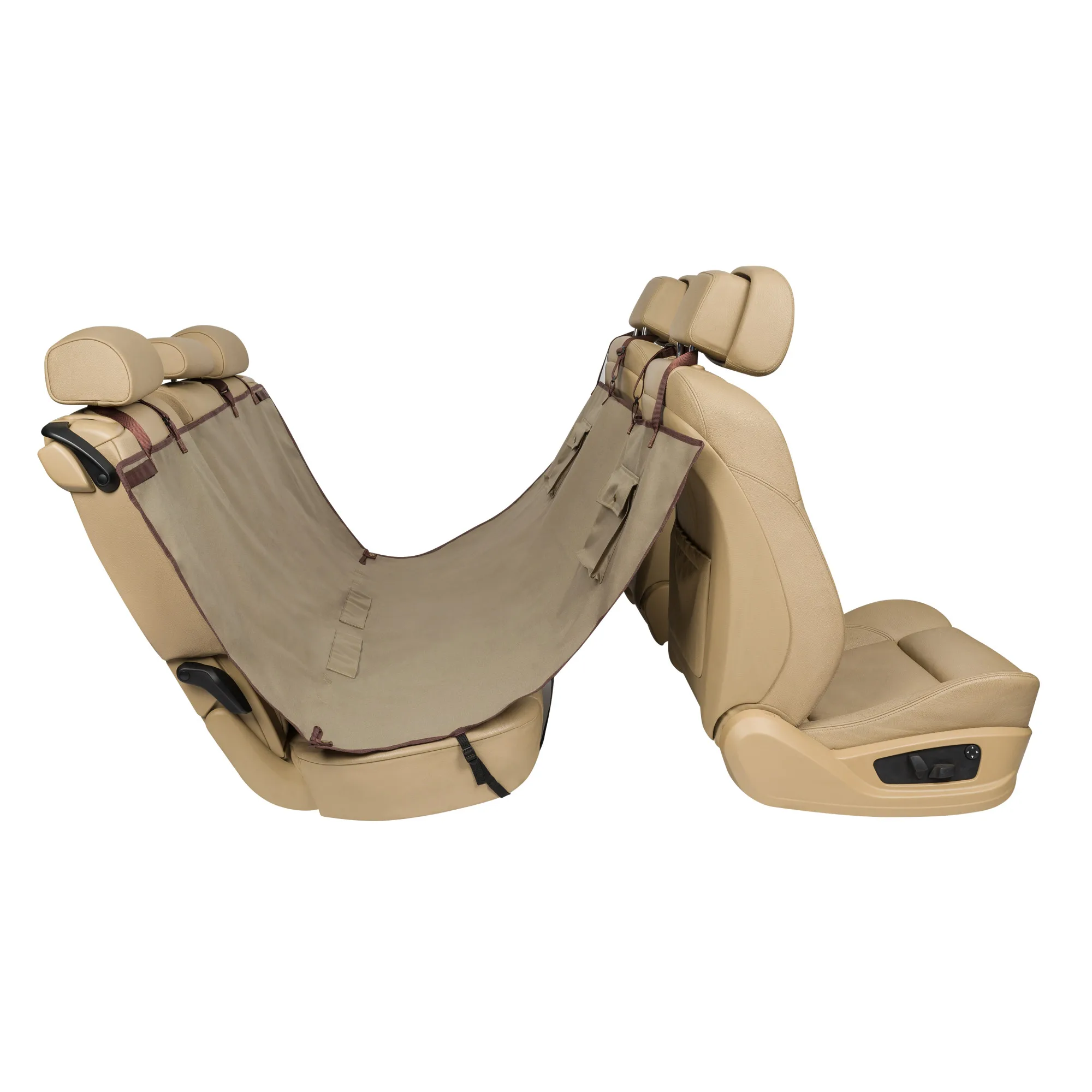 

Happy Ride Hammock Seat Cover For Dogs & Cats Waterproof Durable Tan
