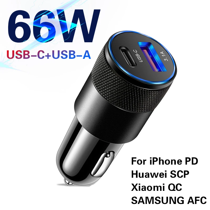Автомобильное зарядное устройство USB C быстрая зарядка 3 0 Тип адаптер для быстрой