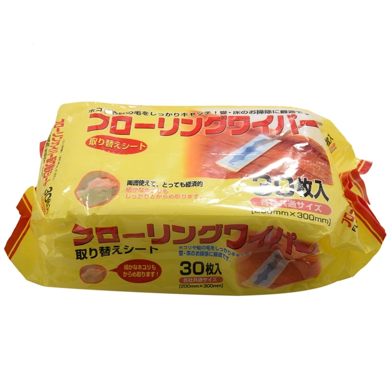 

30Pcs / Pack Disposable Bed Linen Floor Cleaning Wipes Electrostatic Mop Dusting Paper 5 Packs