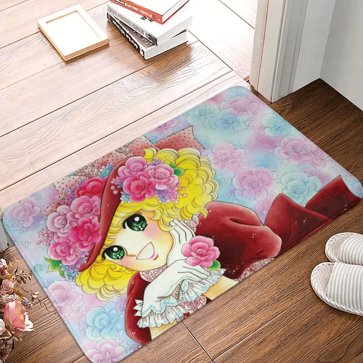 

Candy Candy Anime Non-slip Doormat Floral Girl Bath Kitchen Mat Welcome Carpet Home Pattern Decor