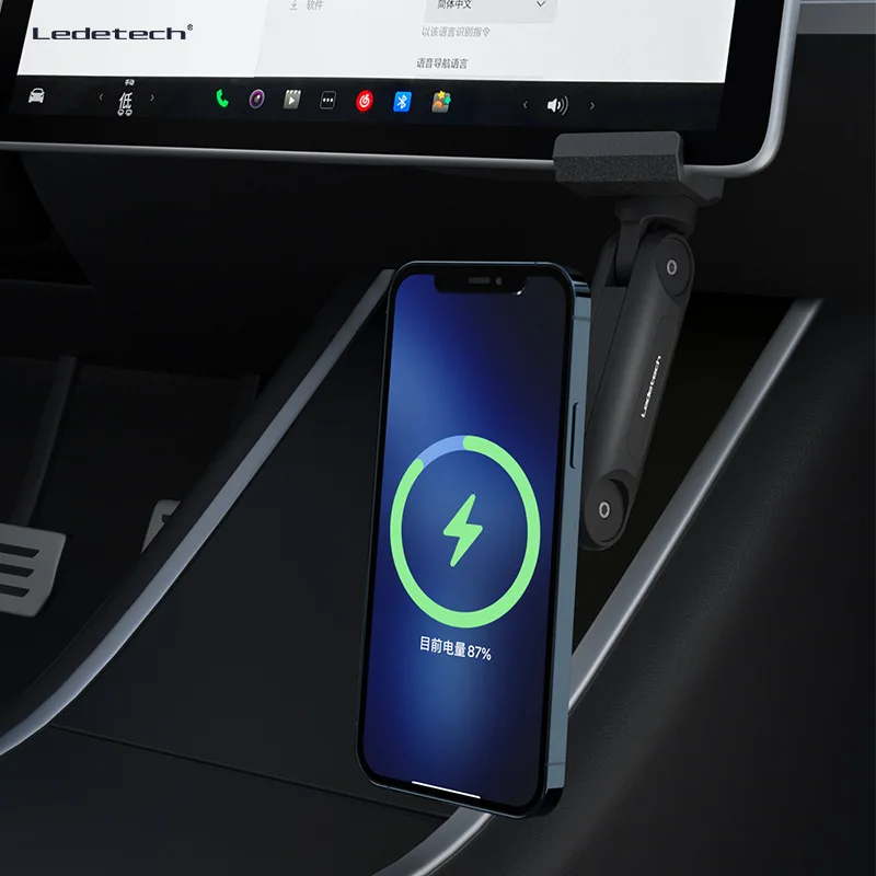

For Model3 Y Vehicle Magnetic Charger Magsafe Mobile Phone Holder Fast Charging Vent Holder for Car