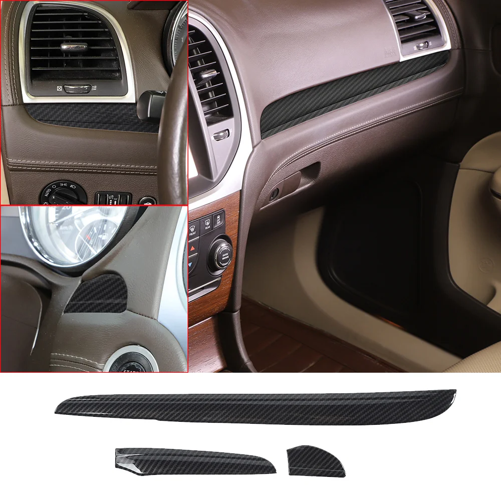 

Внутренняя отделка для центральной панели из углеродного волокна ABS Подходит для Chrysler 300C 2011 + автомобильные аксессуары