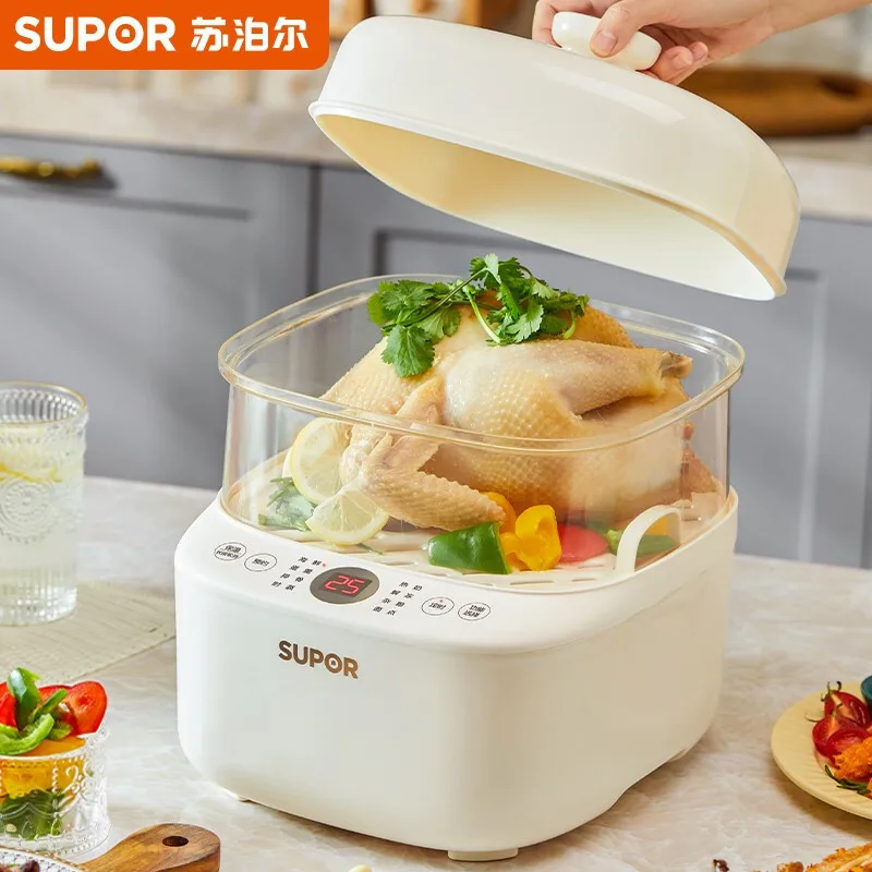 

Пароварка для яиц SUPOR, многофункциональная электрическая плита для завтрака, визуальный пароварка, можно использовать для разогрева еды