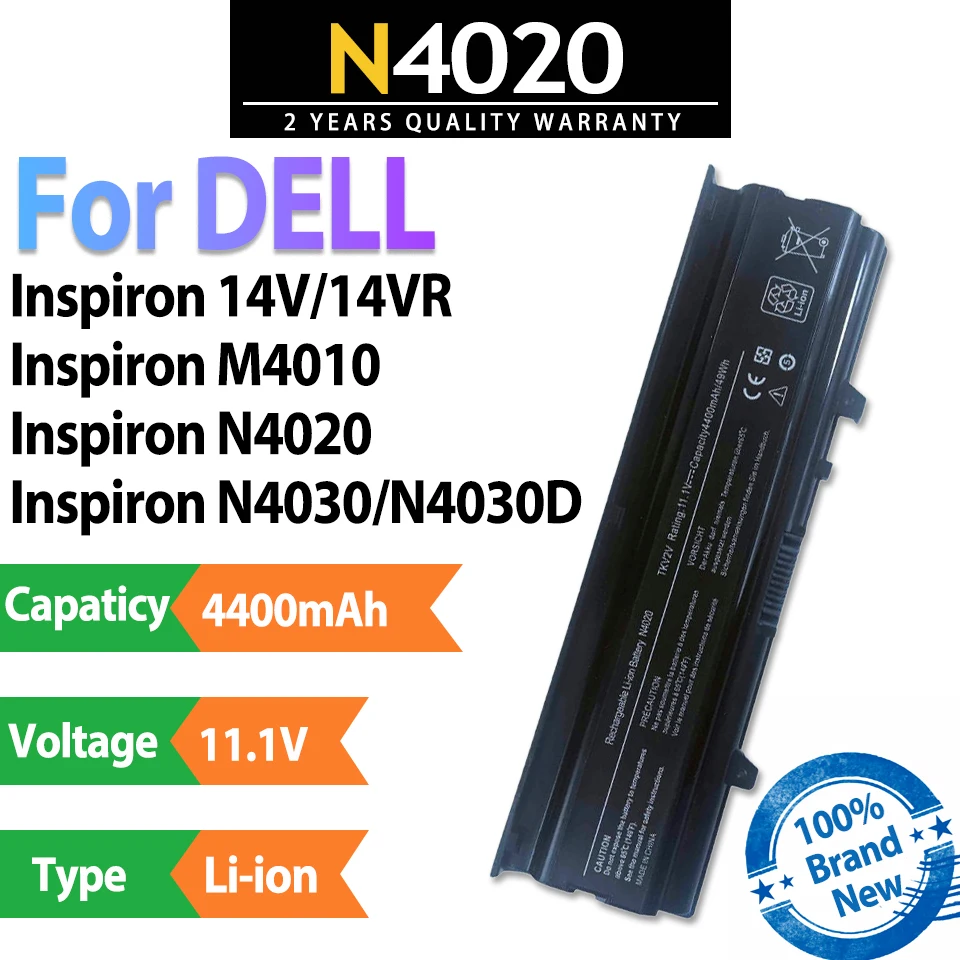 N4020 4400 мАч 11 1 В элементы для ноутбука Dell Inspiron 14 14VR M4010 N4030