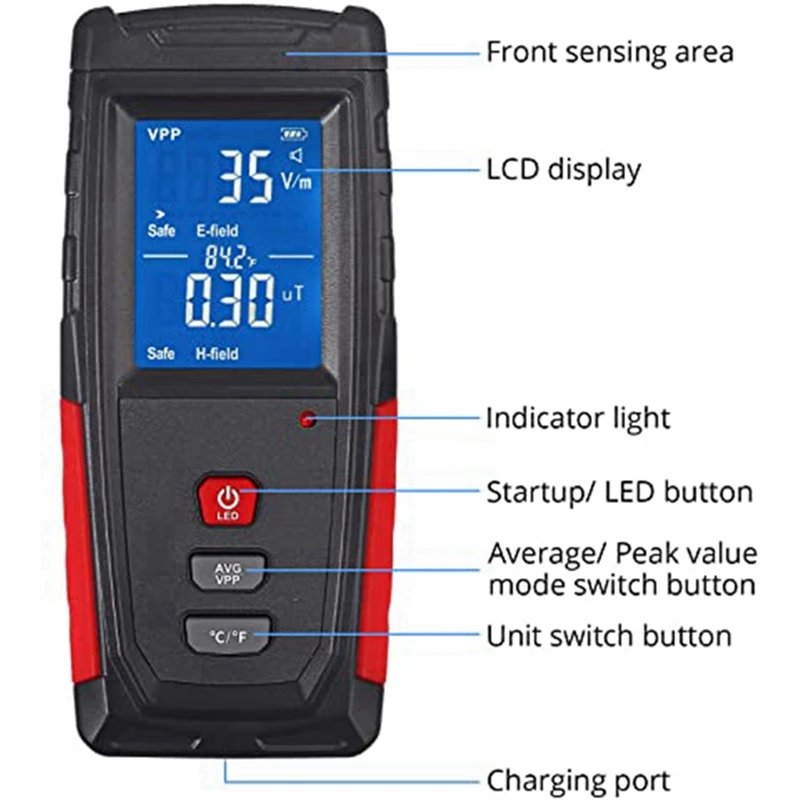 1 комплект звуковой и световой сигнализации тестер ЭДС портативный мини-цифровой