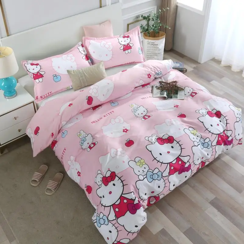 

Sanrio kawaii [do not fade] skin-friendly quilt cover single piece bedding quilt cover student hellokitty cartoon anime bedding