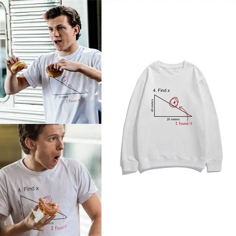 

Tom Holland Same Style Pullover 2 Far From Home Homecoming Find X Pullovers Unisex Men Women Loose Crewneck Cotton Sweatshirt