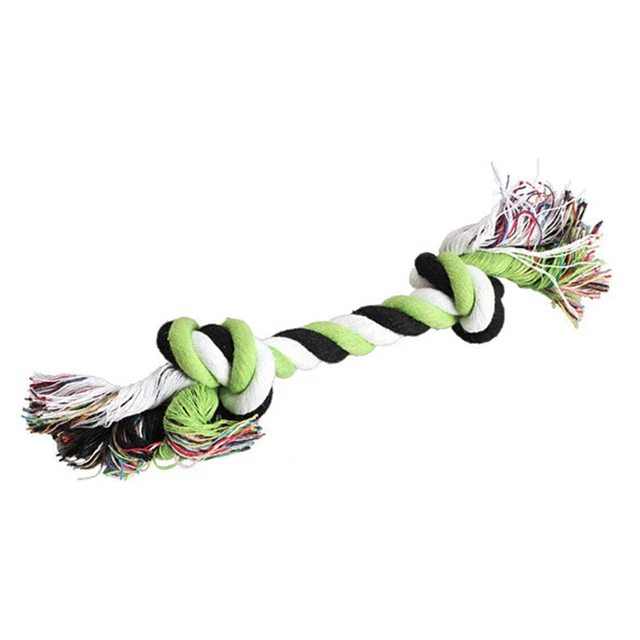 1 pcs Pets dogs pet supplies Pet Dog Puppy Cotton Chew Knot Toy Durable Braided Bone Rope 18CM Funny Tool (Random Color ) 5