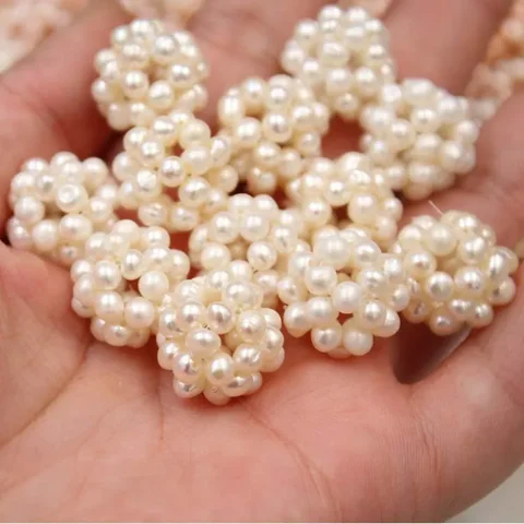 Жемчужные бусины Aura Myria цветок 12 мм 16 мм